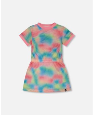 Girl Mesh Beach Dress Multicolor