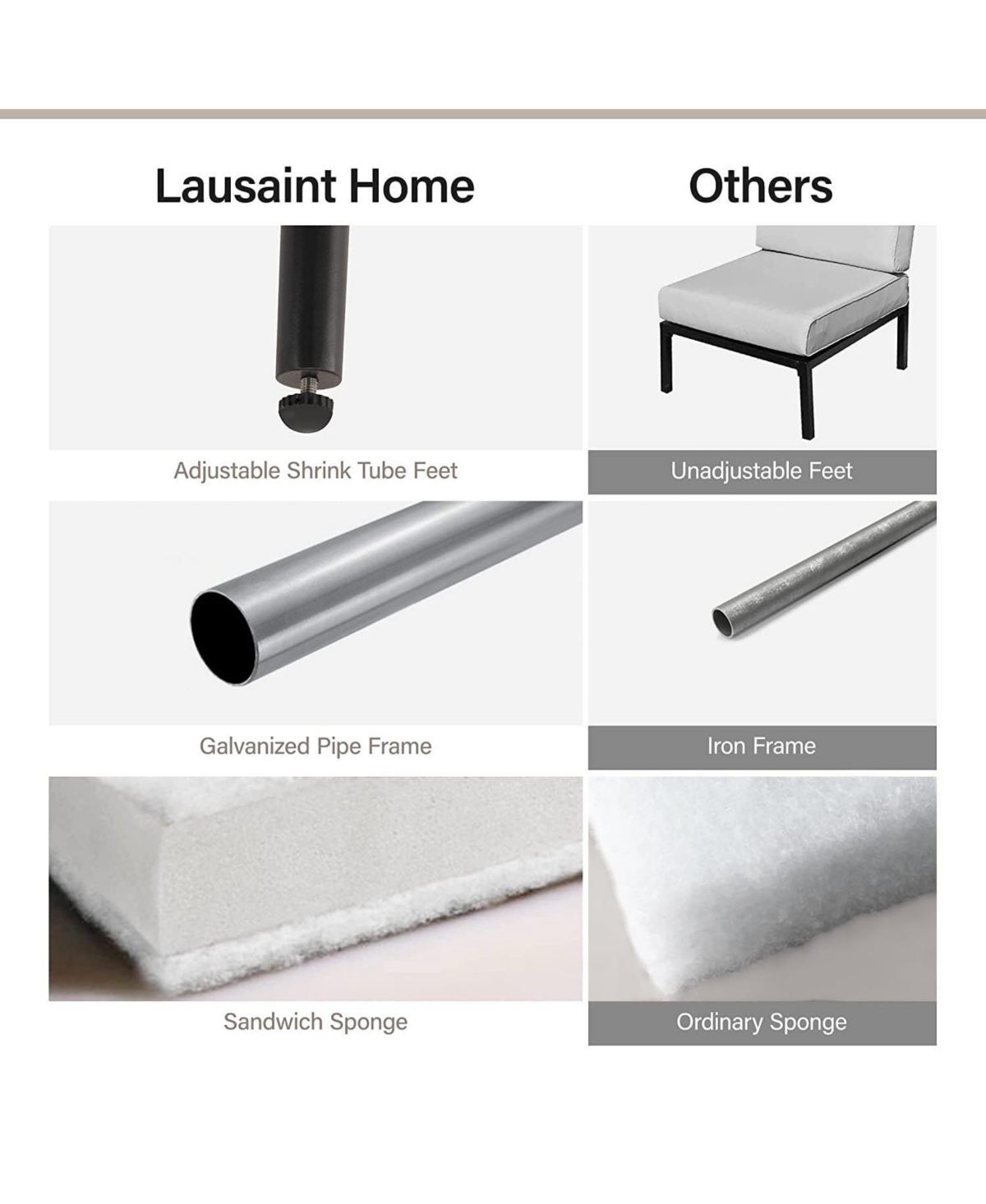 Decksplore Outdoor Patio Furniture, 6 Piece Sectional Sofa Pe Rattan Wicker Conversation Sets,All Weather Furniture Set