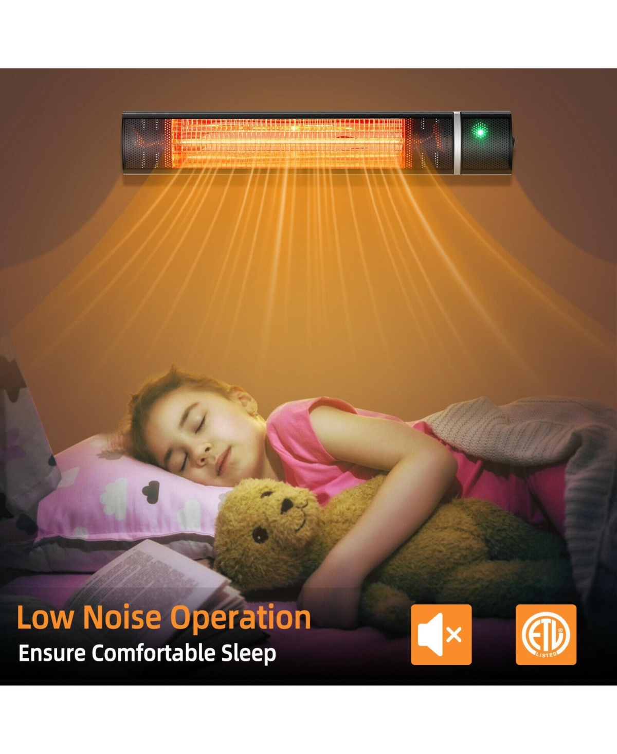 Sugift 1500W Outdoor Electric Patio Heater with Remote Control