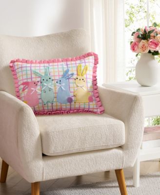 Bunny BFFs Reversible Decorative Pillow, 14" x 20"