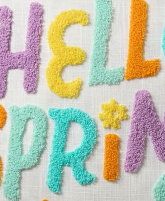 Hello Spring Reversible Decorative Pillow, 18" x 18"