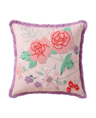 Bloom for Mom Cotton Decorative Pillow,18" x 18"
