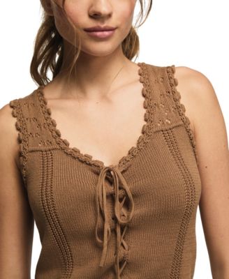 Women's Lace-Up Sweater Vest