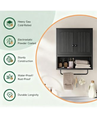 Metal Bathroom Cabinet with Adjustable Shelves