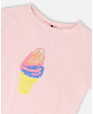 Big Girls ganic Cotton Jersey Ice Cream T-Shirt