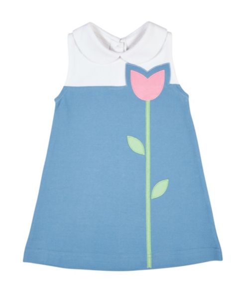 Платье Florence Eiseman Pique Knit Dress with Tulip для девочек
