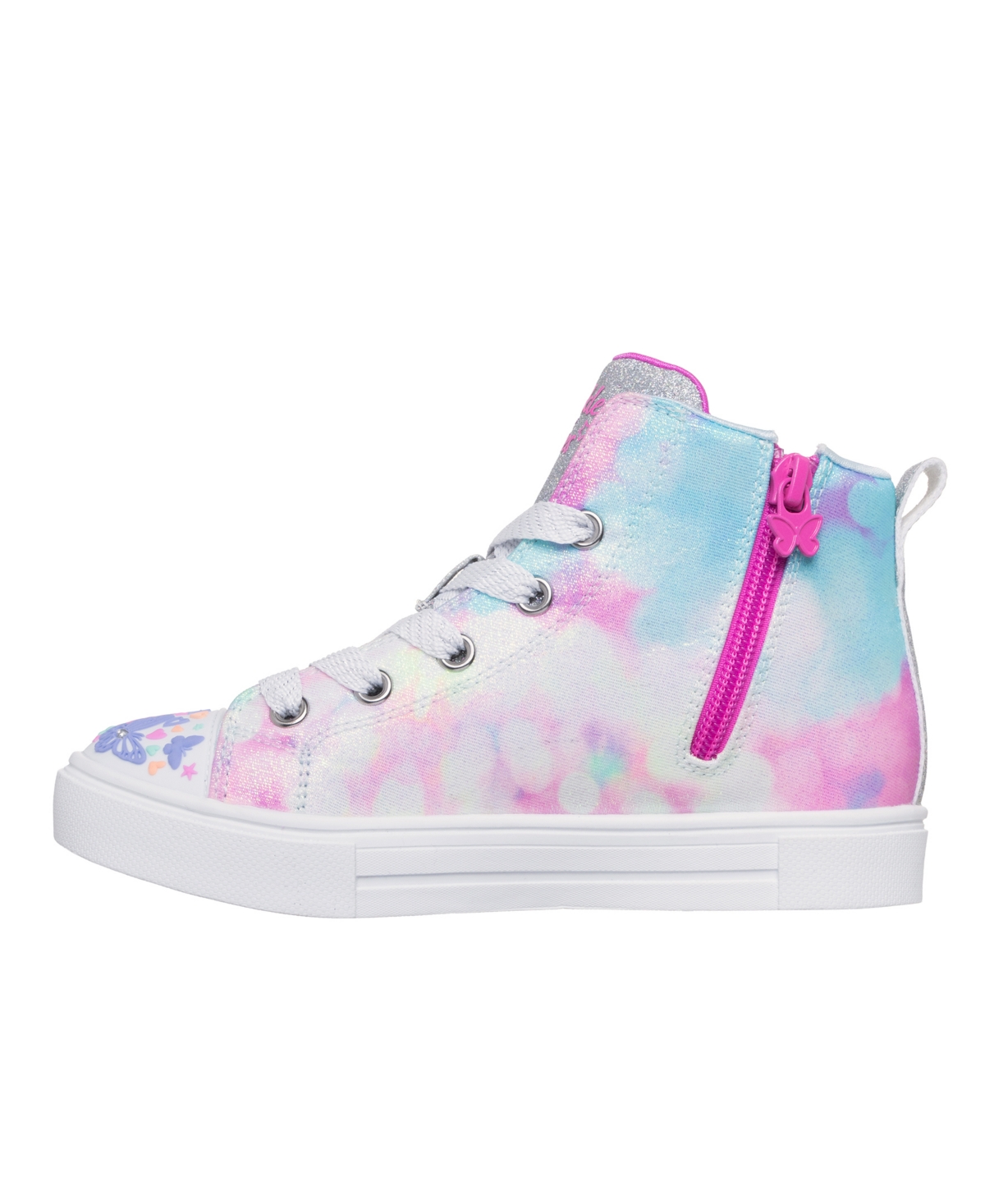 Skechers Little Girls Twinkle Toes: Sparks - Butterfly High Top Light-Up Casual Sneakers from Finish Line