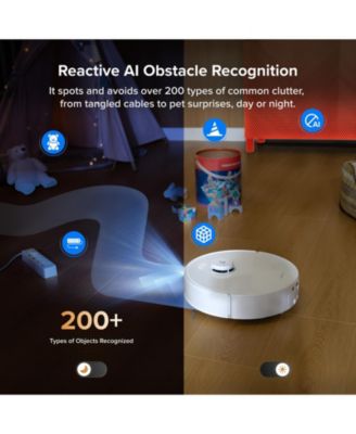 Qrevo Curv 2 Flow Robot Vacuum and Mop, SpiraFlow Real-Time Self-Cleaning Roller Mop, 20,000 Pa, Dual Zero-Tangle System, AI Obstacle Avoidan