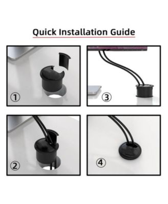 5 in 1 Flush Mount Desktop USB 3.0 Hub with 5Gbps Data Transfer and SD/TF Card Reader