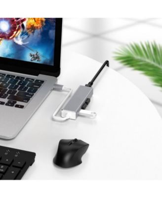 4-in-1 Type-C Hub with 3 USB 3.0 Ports and Wired Network Adapter