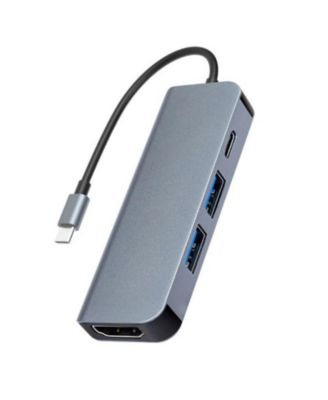 4-in-1 Type-C Hub, PD100W, USB 3.0, USB2.0 Compatible with Type C Devices with DP Alt Mode,Ideal for Home Office, Travel