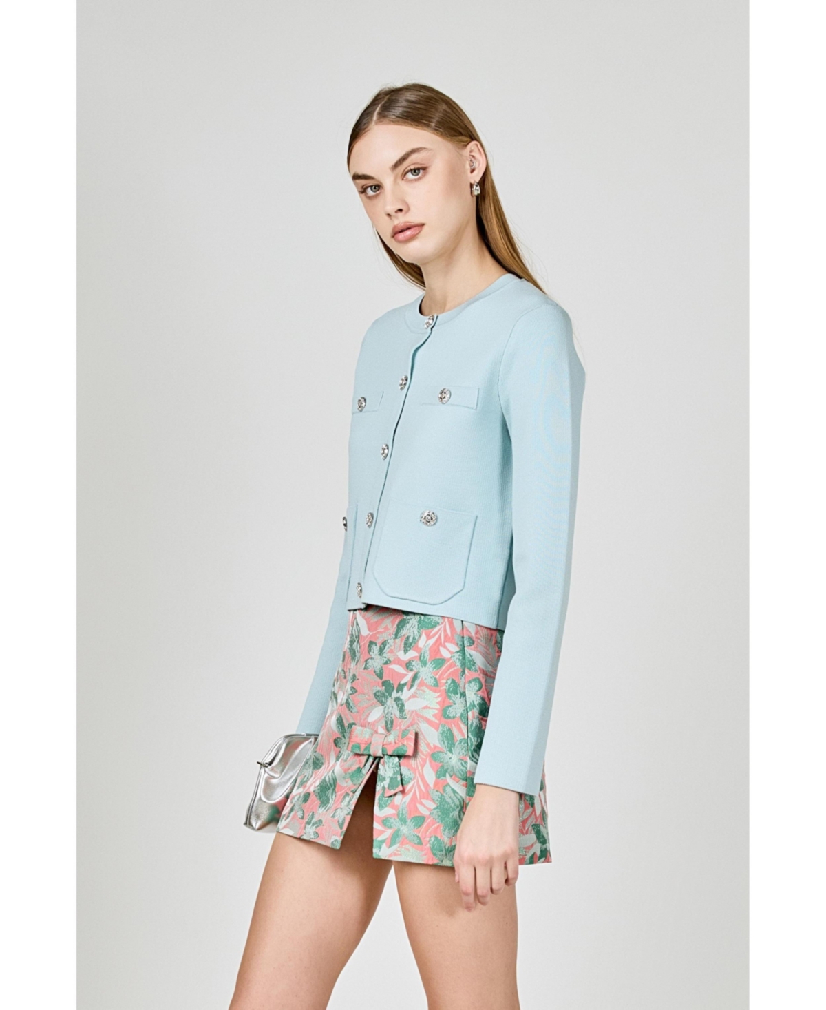 endless rose Women's Knit Long Sleeve Cardigan with Pockets