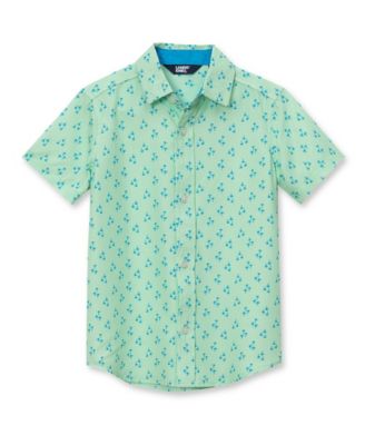 Boys Short Sleeve Button Down Performance Shirt