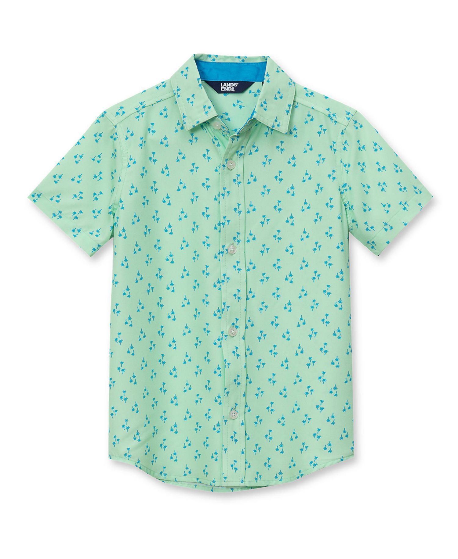 Boys Short Sleeve Button Down Performance Shirt