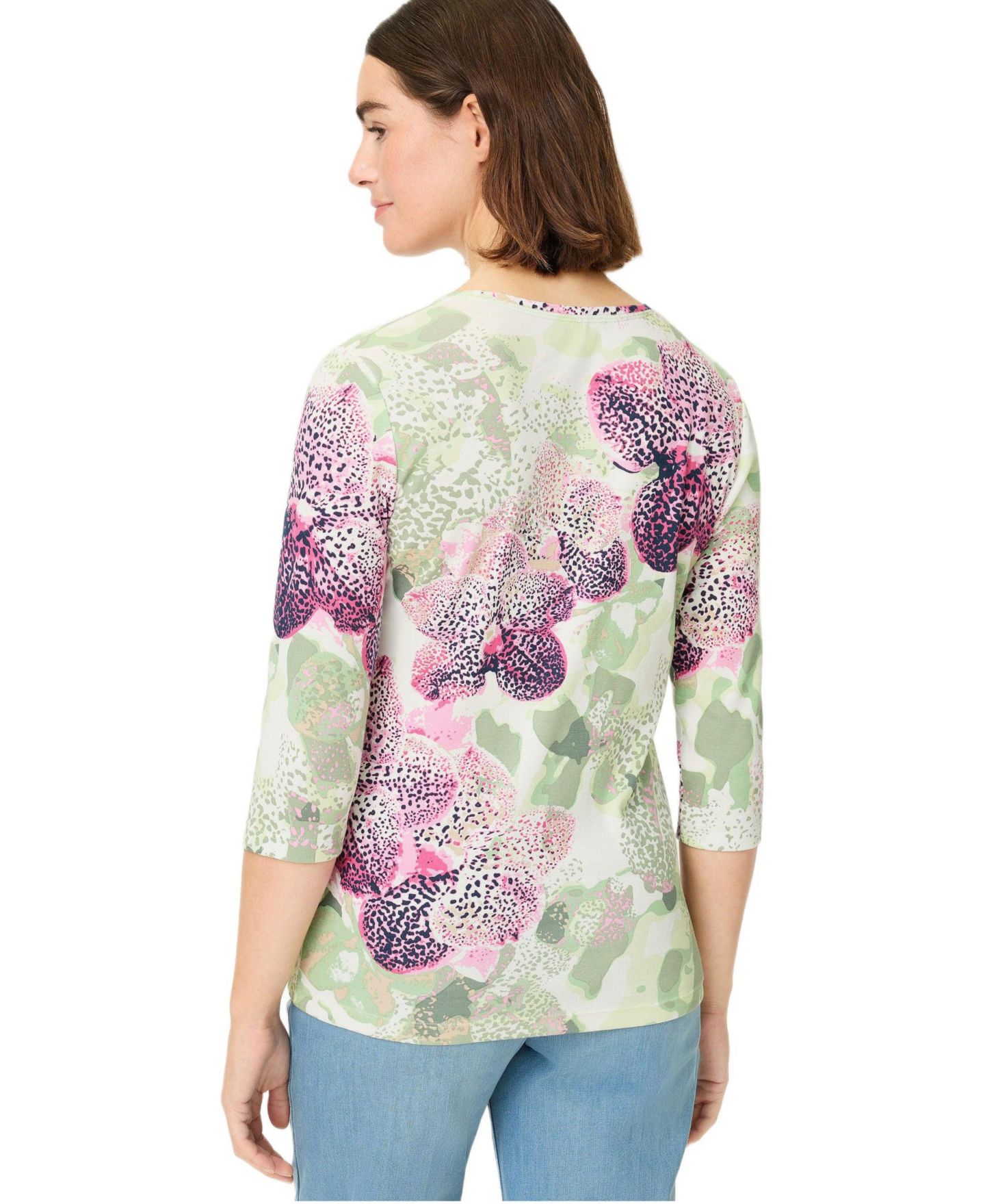 Женская футболка Olsen Bouquet Print, цвет: Фуксия — фото 3