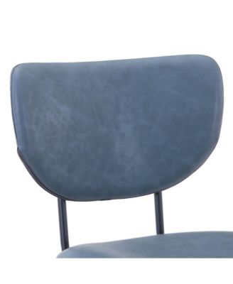 Modern Faux Leather Split-Back Upholstered Counter Height Barstool (Set of 2)