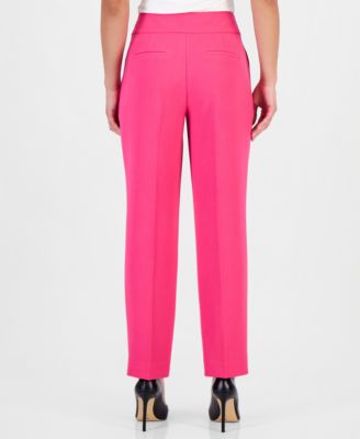 Petite Mid Rise Straight-Leg Pants