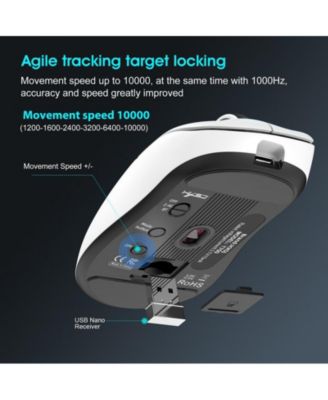 Tri-Mode Wireless Gaming Mouse, Lightweight, 10000 DPI Adjustable, 1000Hz Polling Rate, BT5.3+2.4G+Wired, for PC, Laptop, Mac