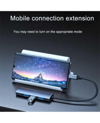 4-in-1 USB Hub - with 5Gbps USB 3.0 & USB 2.0, Portable Plug-and-Play Splitter for Home Office, Travel & Study