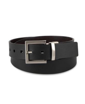 Men's Reversible Rectangular Buckle Leather Belt
