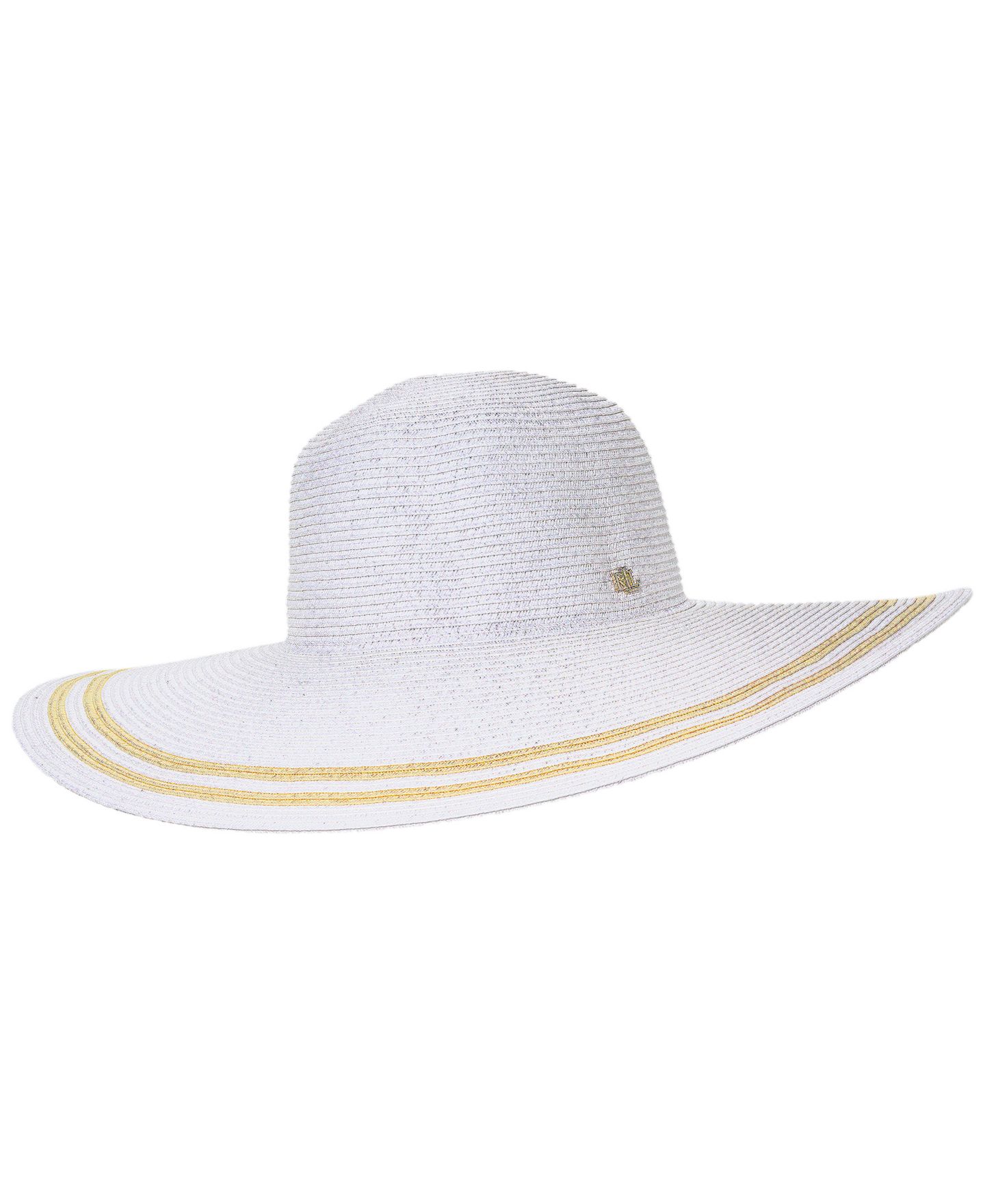 Женский головной убор Lauren Ralph Lauren Packable Stripe Sun Hat, цвет: Кремовый / Жёлтый — фото 1