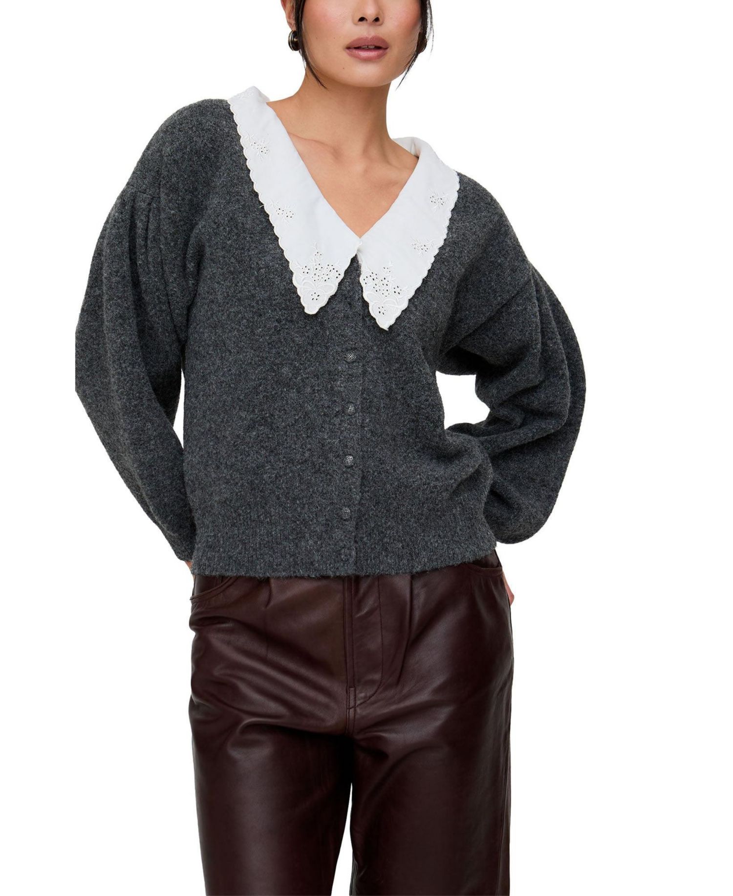 Women's Suzzanna Embroidered Collar Cardigan