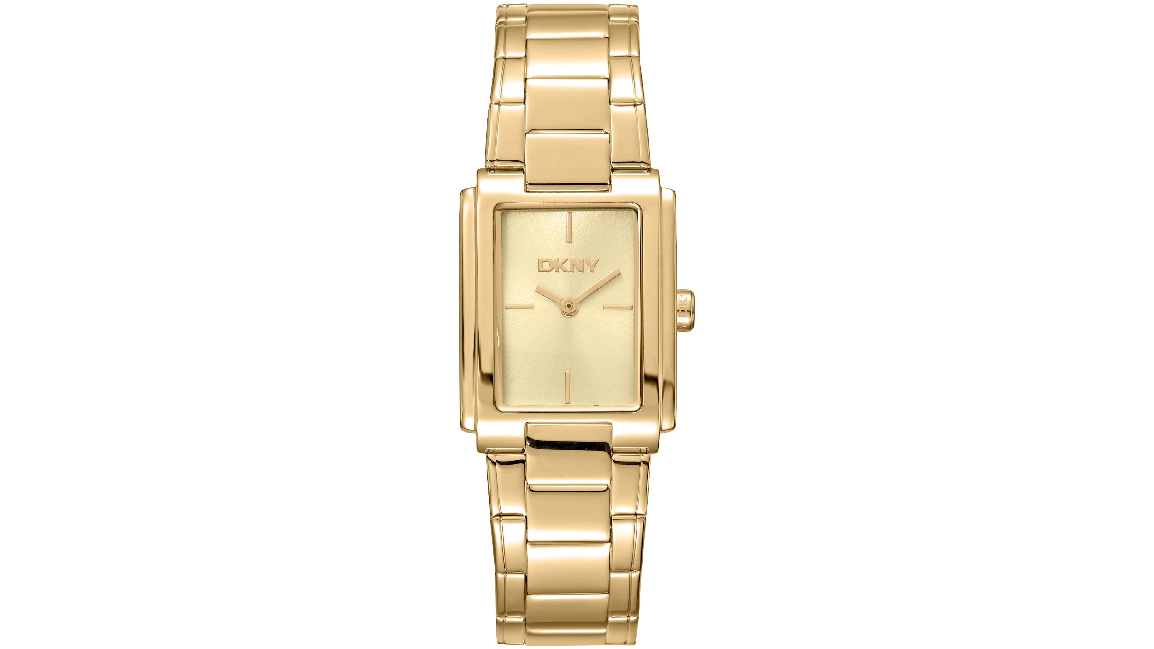 Dkny Women's Champagne Dial Gold-Tone Stainless Steel Bracelet Watch, 23 x 30mm