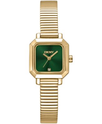 Women's Dark Green Gold-Tone Stainless Steel Tubogas Bracelet Watch, 22mm
