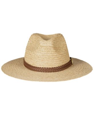 Raffia Woven Belt Band Fedora Hat