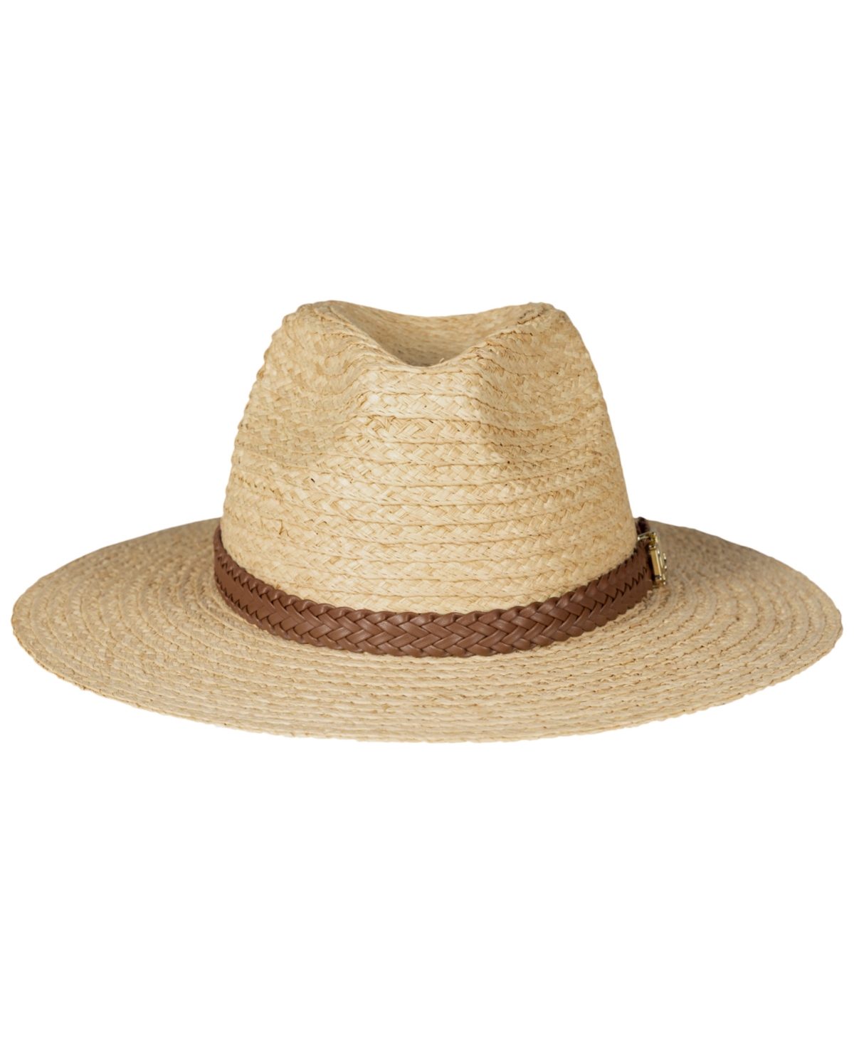Lauren Ralph Lauren Raffia Woven Belt Band Fedora Hat