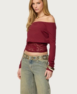 Women's Dorona Lacey Off Shoulder Top