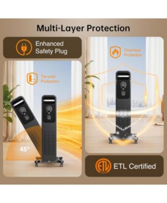 1500W Oil Filled Radiator Heater with Safety Protection
