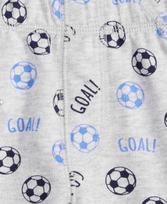 Baby Boys' Mix & Match Soccer Goal Printed Shorts