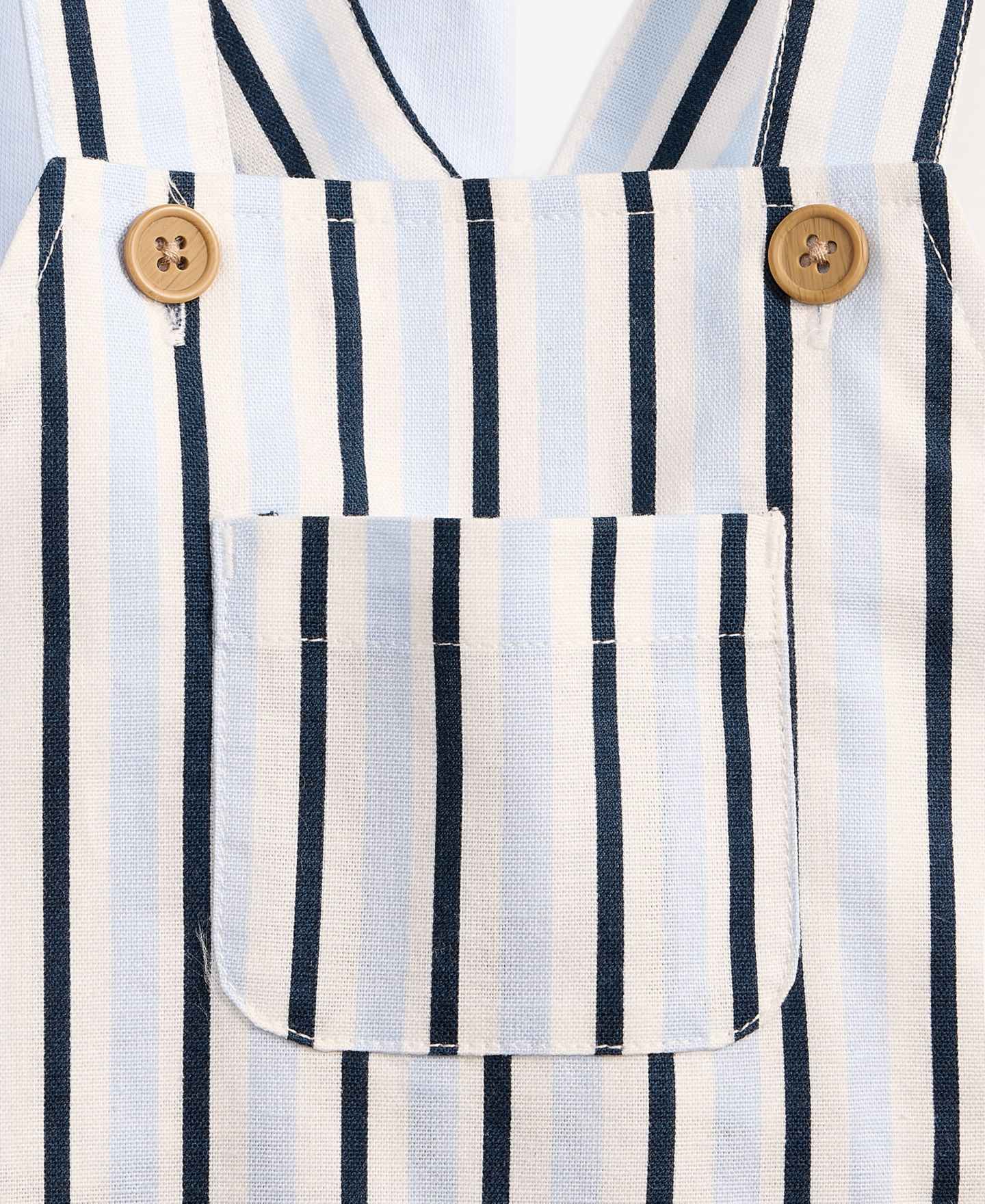 Комплект First Impressions Bodysuit & Striped Shortall, 2-Piece Set для мальчиков-малышей — фото 3