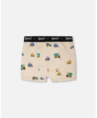 Boy Cotton Boxer Truck Print