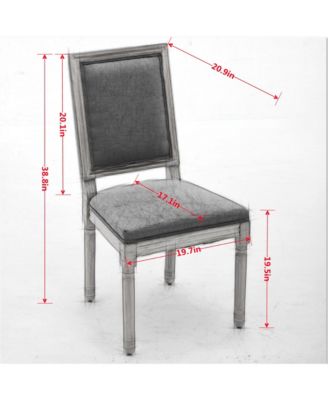 Set of 2 Classic Dining Chairs Decor Chairs with Soft Foam Seat and Solid Wood Frame