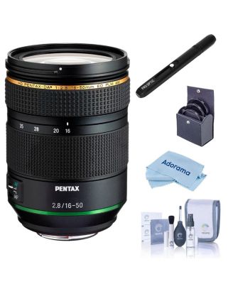 HD Pentax-DA 16-50mm f/2.8 ED PLM AW Lens, Bundle with 77mm Filter Kit, Cleaning Kit, Cleaning Cloth, Lens Cleaner