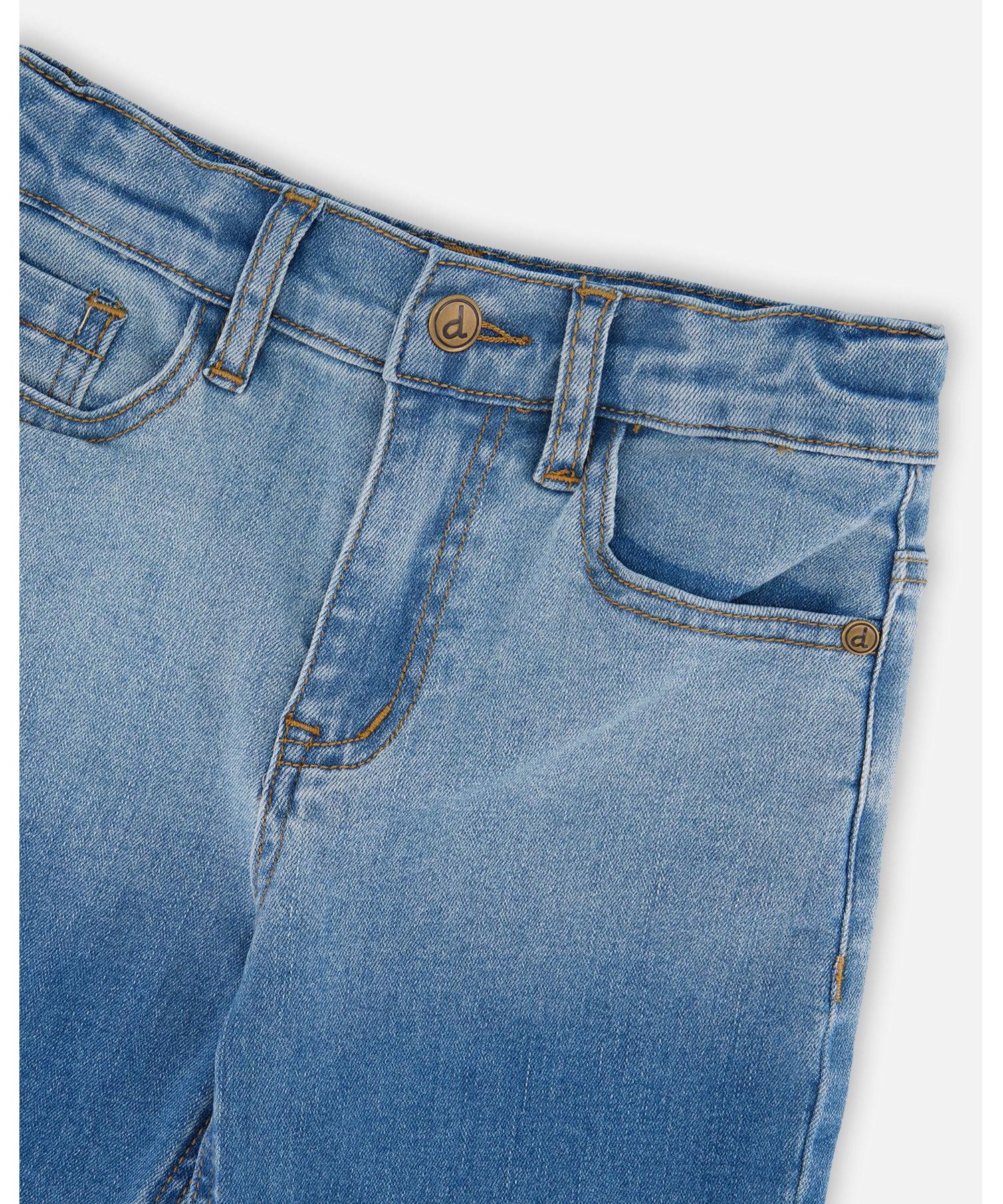 Big Boys Little/ Stretch Jean Bermuda Grey To Blue Gradient