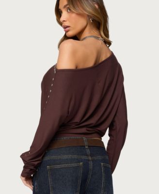 Women's Paola Off Shoulder Stud Top