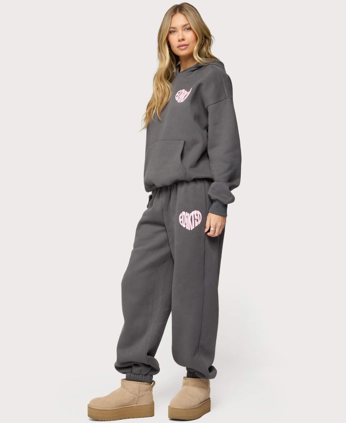 Edikted Womens Major Love Sweatpants