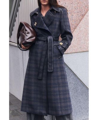 Women's Double Breasted Belted Midi Coat