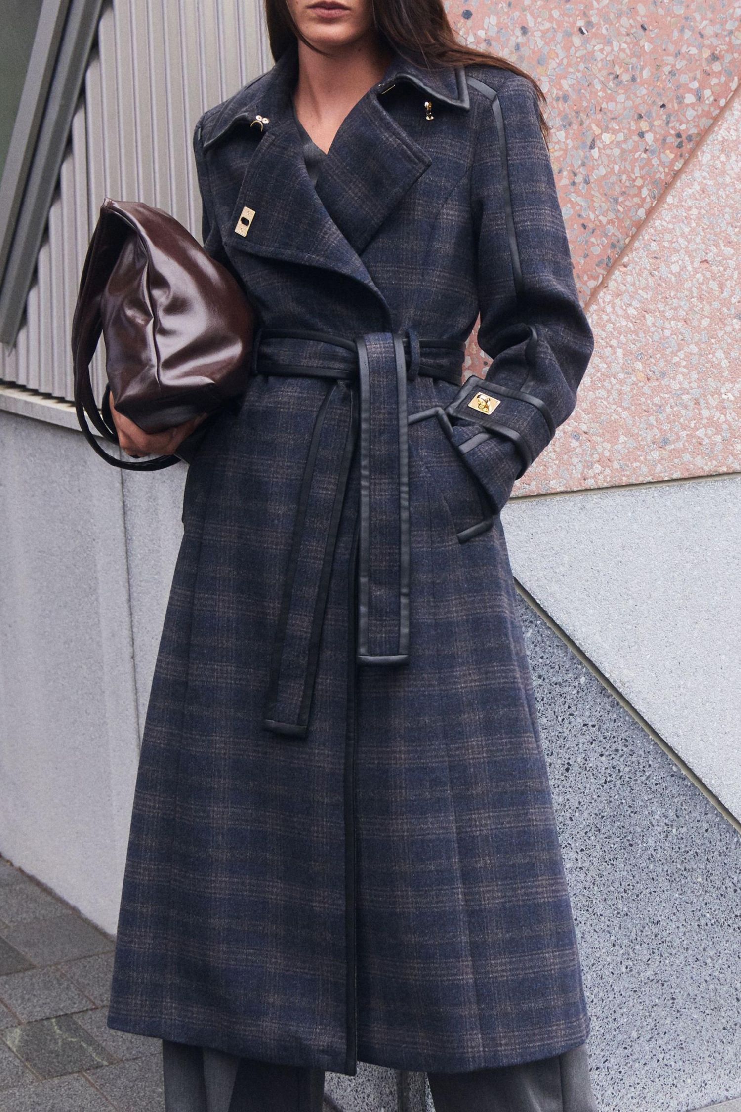 Women's Double Breasted Belted Midi Coat
