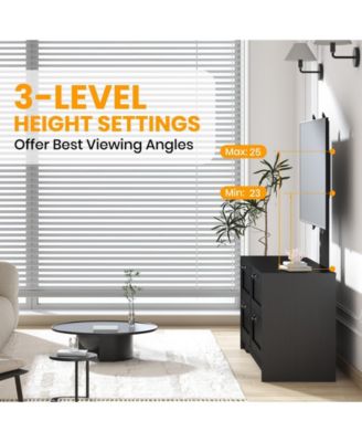 TV Stand with Mount and 4 Drawers Storage Fits 3 ,Entertainment Center w/Height Adjustable Mount