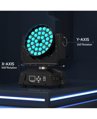 360W RGBW Moving Head Stage Light with Auto Zoom, Full DMX Control for Events & Performances