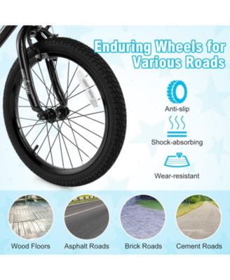 16 Inch Kids Bike Adjustable with Transparent Chain Cover for 3-8 Years Old-16 inches