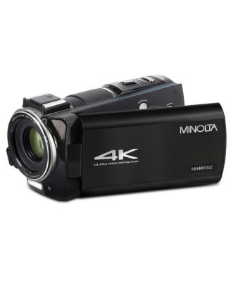 MN4K100Z 28MP 4K Ultra HD 3.5" Touchscreen Night Vision Camcorder, Black with Essessory Kit