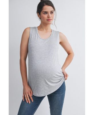 Maternity Nursing Scoop-Neck Sleeveless Tank Top