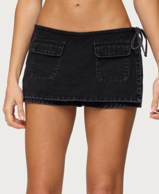 Women's Giselle Wrap Denim Mini Skort