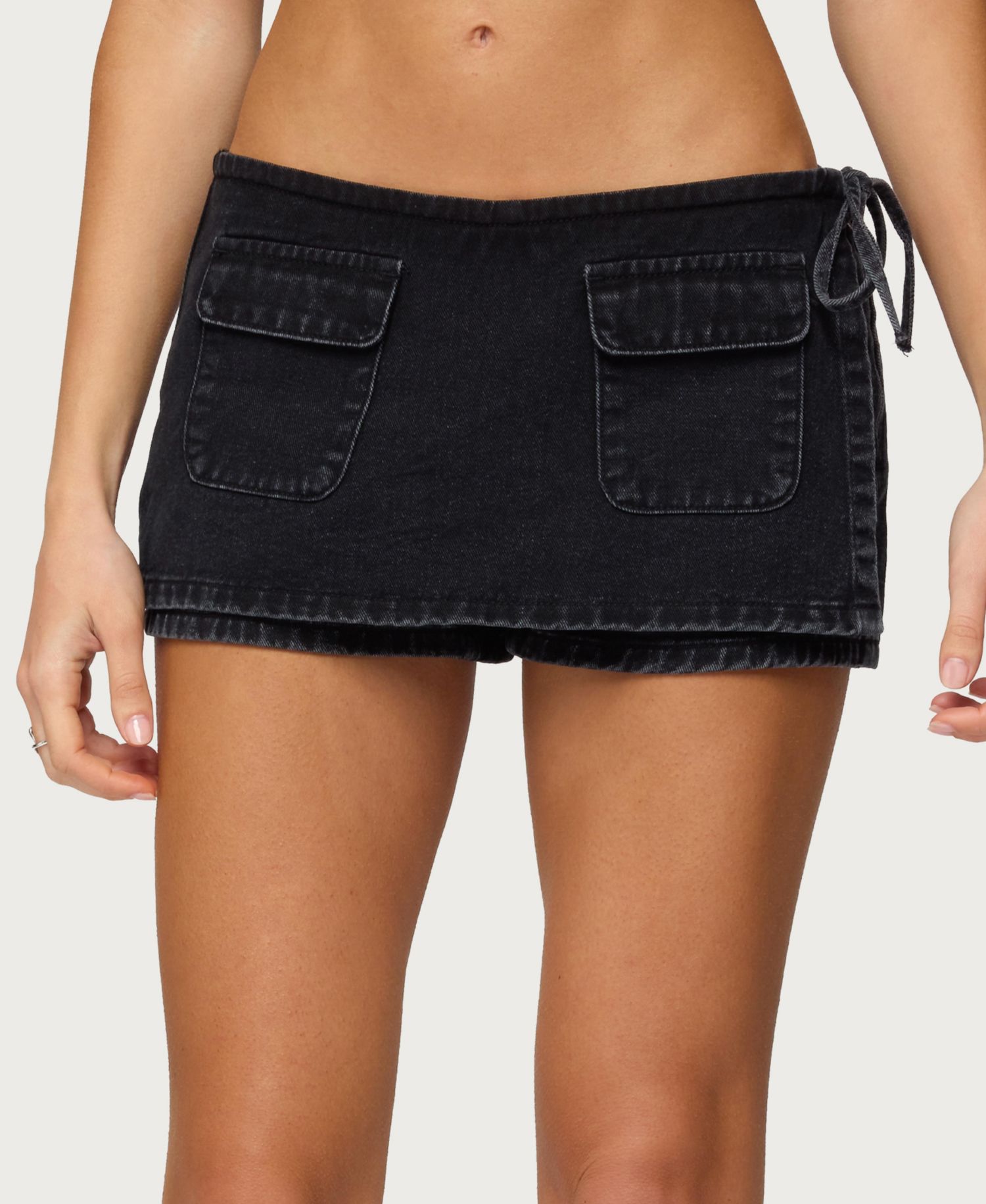 Women's Giselle Wrap Denim Mini Skort