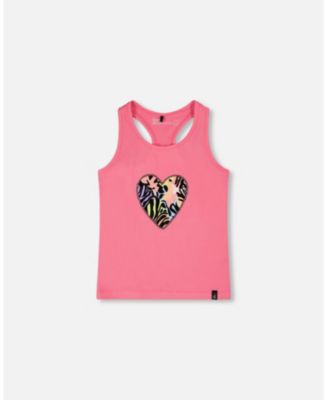 Toddler Girls ganic Cotton Jersey Tank Top with Screen Print